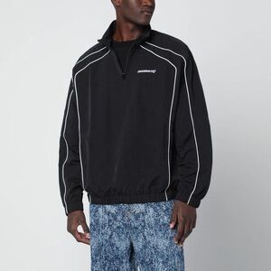 AWAKE NY Men's Contrast Trim Half-Zip Pullover Men BLACK Sweaters & Cardigans